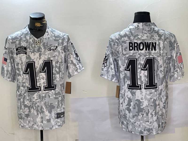 Men's Philadelphia Eagles #11 AJ Brown Arctic Camo 2024 FUSE Salute to Service Limited Stitched Jersey Dzhi,We sell and wholesale Men's Philadelphia Eagles #11 AJ Brown Arctic Camo 2024 FUSE Salute to Service Limited Stitched Jersey Dzhi on line form chian!